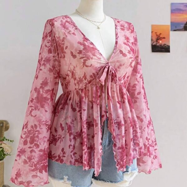 بلاوز مشجره شيفون