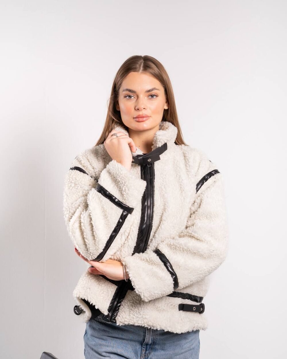 ⁦جاكيت فرو × جلد⁩ - الصورة ⁦11⁩