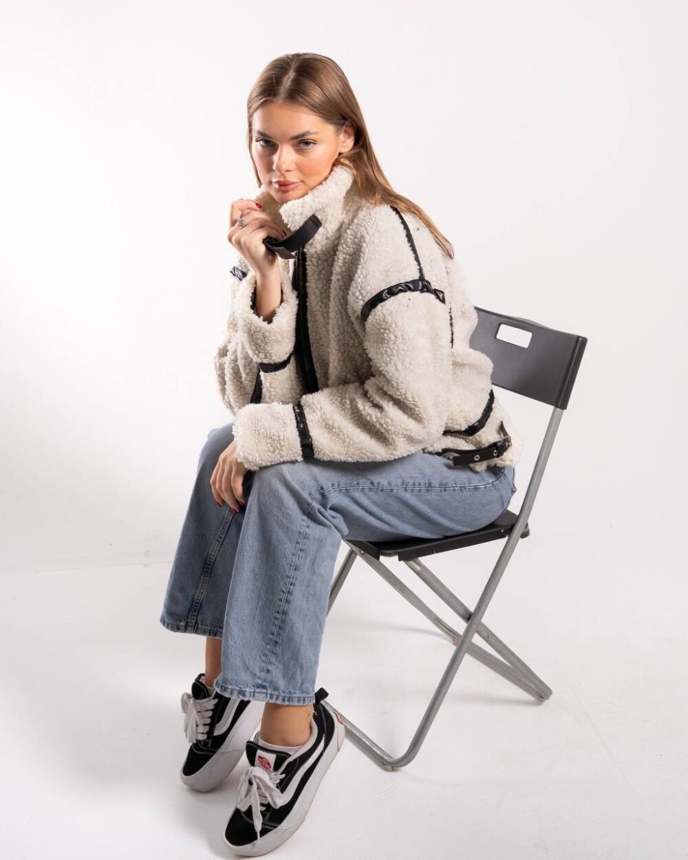 ⁦جاكيت فرو × جلد⁩ - الصورة ⁦12⁩