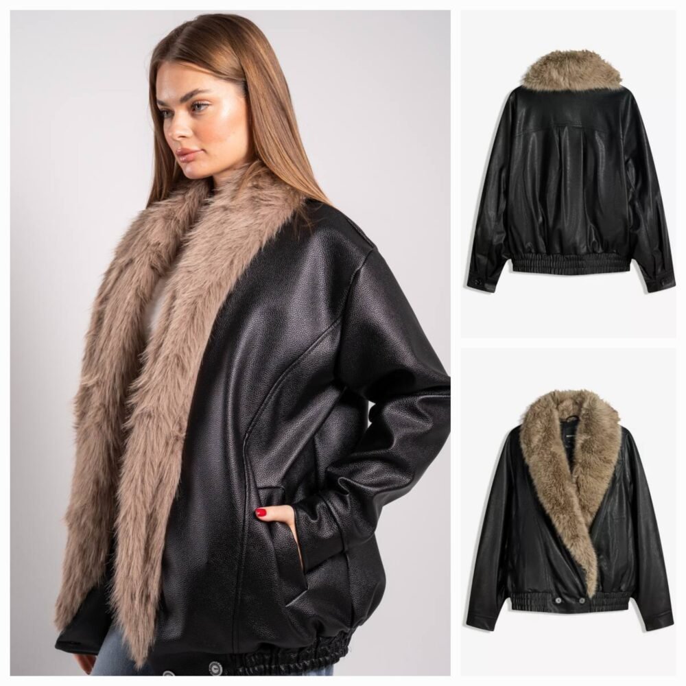 جاكيت جلد × فرو