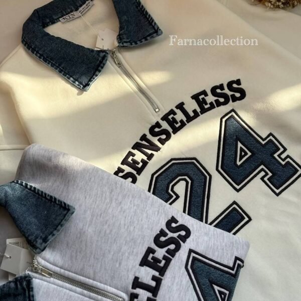 💙 سويتشرت ياقه جينز