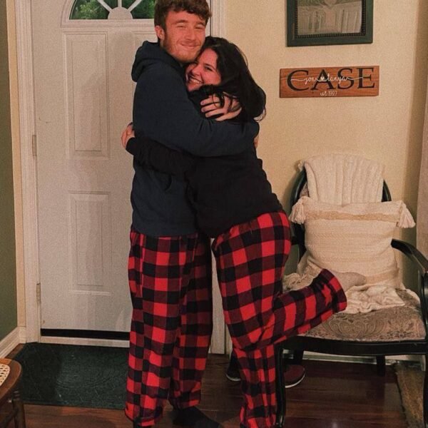 ❤️🖤 بنطلون صوف مربعات